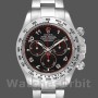 Replique Hommes Rolex Cosmograph Daytona-116509, 40mm, or blanc, cadran arabe noir, Noir Hommes