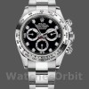 Replique Hommes Rolex Cosmograph Daytona-116509, 40mm, or blanc, cadran noir, Noir Hommes