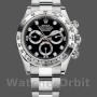 Replique Hommes Rolex Cosmograph Daytona-116509, 40mm, or blanc, cadran noir, Noir Hommes