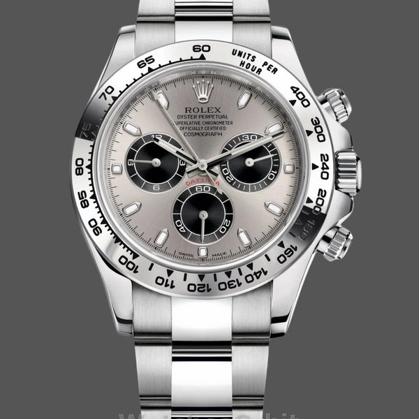 Replique Hommes Rolex Cosmograph Daytona-116509, 40mm, cadran indexé argent, Hommes Argent