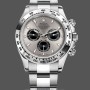 Replique Hommes Rolex Cosmograph Daytona-116509, 40mm, cadran indexé argent, Hommes Argent