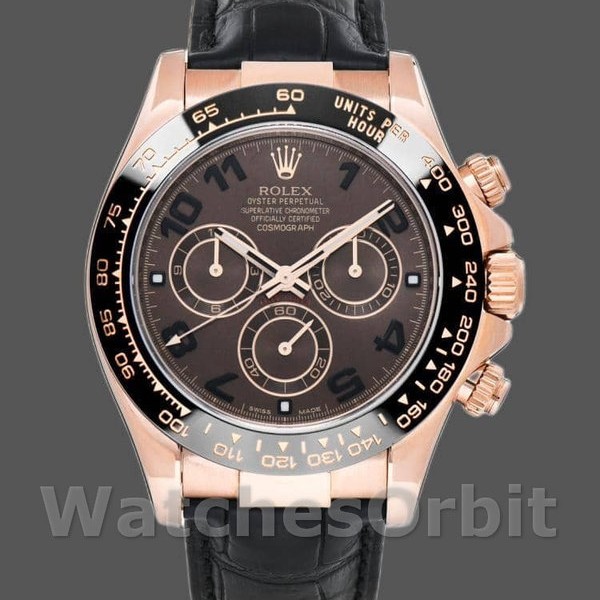 Replique Hommes Rolex Cosmograph Daytona 40mm Hommes-116515-Chocolate Brown Dial Chocolate Brown