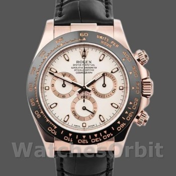 Replique Hommes Rolex Cosmograph Daytona 40mm Hommes-116515-Ivory Dial Ivory