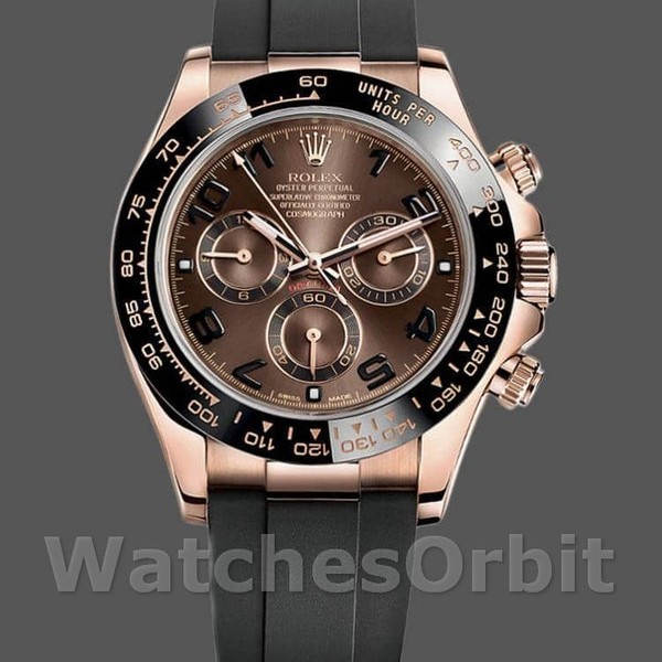 Replique Hommes Rolex Cosmograph Daytona 40mm Hommes-116515LN-Chocolat Cadran Arabe Chocolat