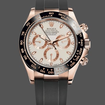 Replique Hommes Rolex Cosmograph Daytona 40mm Hommes-116515LN-Everose Gold-Ivory Dial Ivory