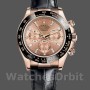 Replique Hommes Rolex Cosmograph Daytona 40mm Hommes-116515LN-Leather Strap-Pink Dial Pink Pink