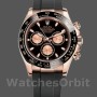 Replique Hommes Rolex Cosmograph Daytona 40mm Hommes-116515LN-Rose Gold-Black Dial Black