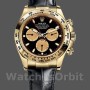 Replique Hommes Rolex Cosmograph Daytona 40mm Hommes-116518-Noir & Champagne Dial Black<br />