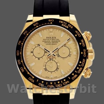 Replique Hommes Rolex Cosmograph Daytona 40mm Hommes-116518-Champagne Dial-Automatic Champagne