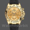 Replique Hommes Rolex Cosmograph Daytona 40mm Men's-116518-Champagne Dial-Yellow Gold Bezel Champagne