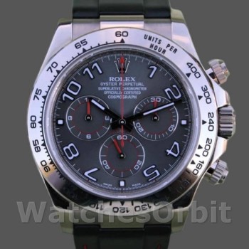 Replique Hommes Rolex Cosmograph Daytona 40mm Hommes-116519-Grey Racing Dial Gray
