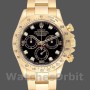 Replique Hommes Rolex Cosmograph Daytona-116528, 40mm, Black Diamond Dial, Hommes Noir
