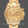 Replique Hommes Rolex Cosmograph Daytona 40mm Hommes-116528-Champagne Cadran Diamant Champagne