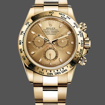 Replique Hommes Rolex Cosmograph Daytona-116528, 40mm, Champagne Index Dial, Hommes Champagne