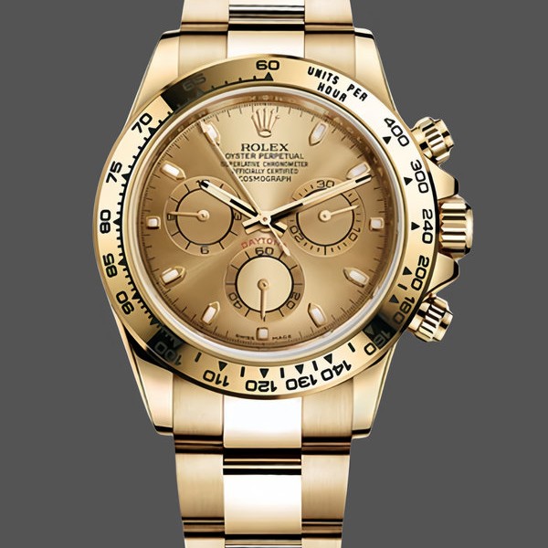 Replique Hommes Rolex Cosmograph Daytona-116528, 40mm, Champagne Index Dial, Hommes Champagne