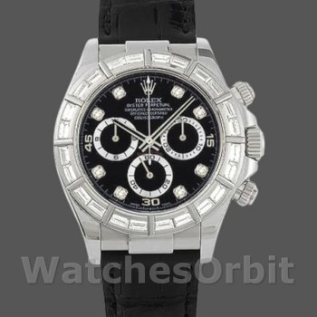 Replique Hommes Rolex Cosmograph Daytona-116503, 40mm, Black Diamond Dial, Hommes Noir