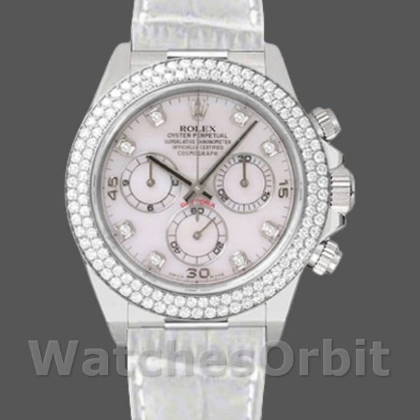 Replique Hommes Rolex Cosmograph Daytona-116589, 40mm, White MOP Diamond Dial, Hommes MOP