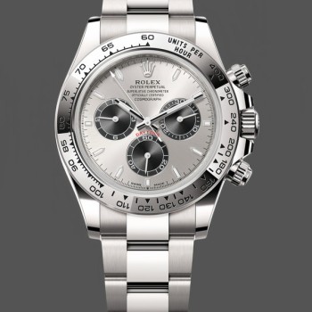 Replique Hommes - Rolex Cosmograph Daytona-126509 0003, 40mm, cadran argenté, argent et noir