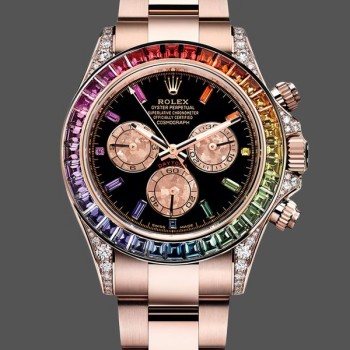 Replique Hommes - Rolex Cosmograph Daytona 40-116595RBOW, Black Sapphire, Rainbow Dial Cadran noir