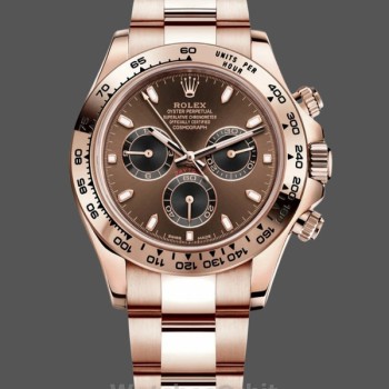 Replique Hommes Rolex Cosmograph Daytona 116505 Everose 40mm Cadran Chocolat Cadran Chocolat