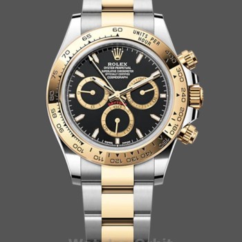 Replique Hommes - Rolex Cosmograph Daytona-126503 0003, 40mm, Oystersteel & or jaune 18K, noir