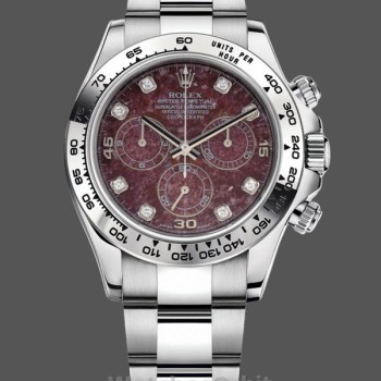 Replique Hommes Rolex Cosmograph Daytona White Gold Rubellite Dial 116509 40MM Red Dial