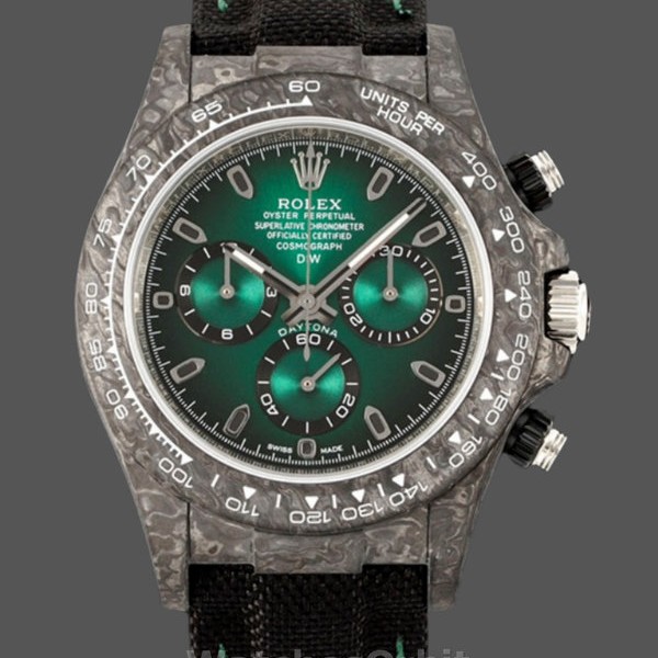Replique Homme - Rolex Cosmograph Daytona DIW 40MM Carbon Fiber Green Dial Cadran Vert