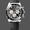 Replique Hommes - Rolex Cosmograph Daytona-126519LN 0004, or blanc, acier noir brillant, cadran diamant, noir
