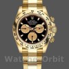 Replique Hommes Rolex Daytona-116508, 40mm, or jaune, cadran noir, Hommes Black