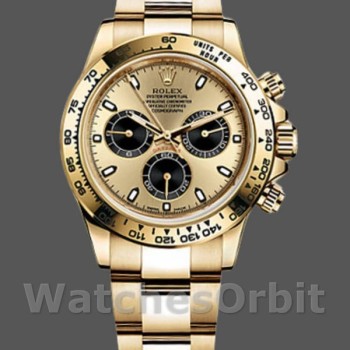 Replique Hommes Rolex Daytona-116508, 40mm, or jaune, cadran index champagne, Hommes Champagne