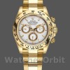 Replique Hommes Rolex Daytona-116508, 40mm, or jaune, cadran index blanc, Hommes Blanc