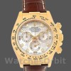 Replique Hommes Rolex Daytona 40mm Men's-116518-MOP Diamond Dial-Brown Leather Strap MOP Diamond