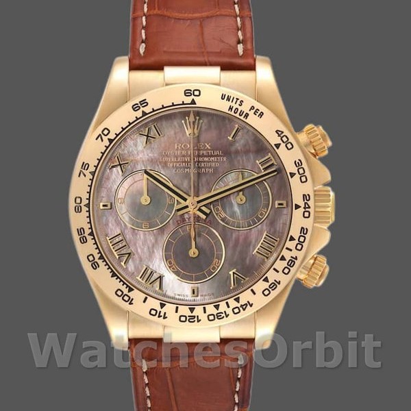 Replique Hommes Rolex Daytona 40mm Hommes-116518-Mother of Pearl Dial MOP