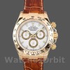 Replique Hommes Rolex Daytona 40mm Hommes-116518-Yellow Gold-Automatic-White Dial Blanc