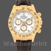 Replique Hommes Rolex Daytona 40mm Hommes-116518-Yellow Gold-White Dial White White