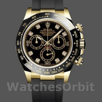 Replique Hommes Rolex Daytona 40mm Hommes-116518LN-Cadran diamant noir Black Diamond