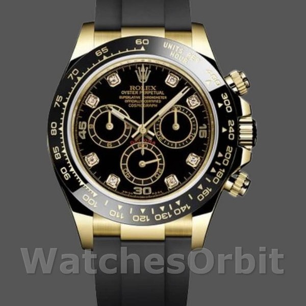 Replique Hommes Rolex Daytona 40mm Hommes-116518LN-Cadran diamant noir Black Diamond