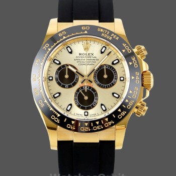 Replique Hommes Rolex Daytona 40mm Hommes-116518LN-Yellow Gold-Champagne Dial Champagne