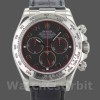 Replique Hommes Rolex Daytona 40mm Hommes-116519-Cadran noir Racing-Bracelet cuir noir<br />