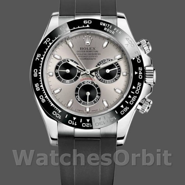 Replique Hommes Rolex Daytona 40mm Hommes-116519-Grey Dial Grey