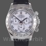 Replique Hommes Rolex Daytona 40mm Hommes-116519-Mother of Pearl-Arabic Dial White