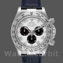Replique Hommes Rolex Daytona 40mm Hommes-116519-Panda Dial-Blue Leather Strap White