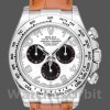 Replique Hommes Rolex Daytona 40mm Men's-116519-Panda Dial-Brown Leather Strap White