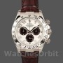 Replique Hommes Rolex Daytona 40mm Men's-116519-Panda Dial-Chocolate Leather Strap White