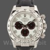 Replique Hommes Rolex Daytona 40mm Hommes-116519-White Dial-Black Eyes White