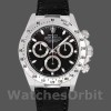 Replique Hommes Rolex Daytona 40mm Hommes-116519-White Gold-Black Dial Black<br />