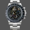 Replique Hommes - Rolex Daytona-116520 ADG, cadran squelette, bracelet et boîte acier, noir squelette
