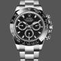 Replique Hommes Rolex Daytona-116520, 40mm, boîte en acier inoxydable, cadran noir, Hommes Black