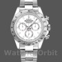 Replique Hommes Rolex Daytona-116520, 40mm, boîte en acier inoxydable, cadran blanc, Hommes Blanc