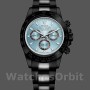 Replique Hommes Rolex Daytona 40mm Hommes-116523-Noir PVD/DLC Coated-Stainless Steel Ice Blue